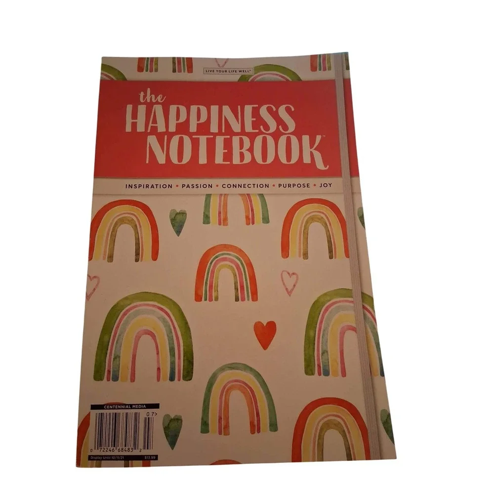 Centennial Media The Happiness Notebook Guided Journal Rainbow Heart Softcover